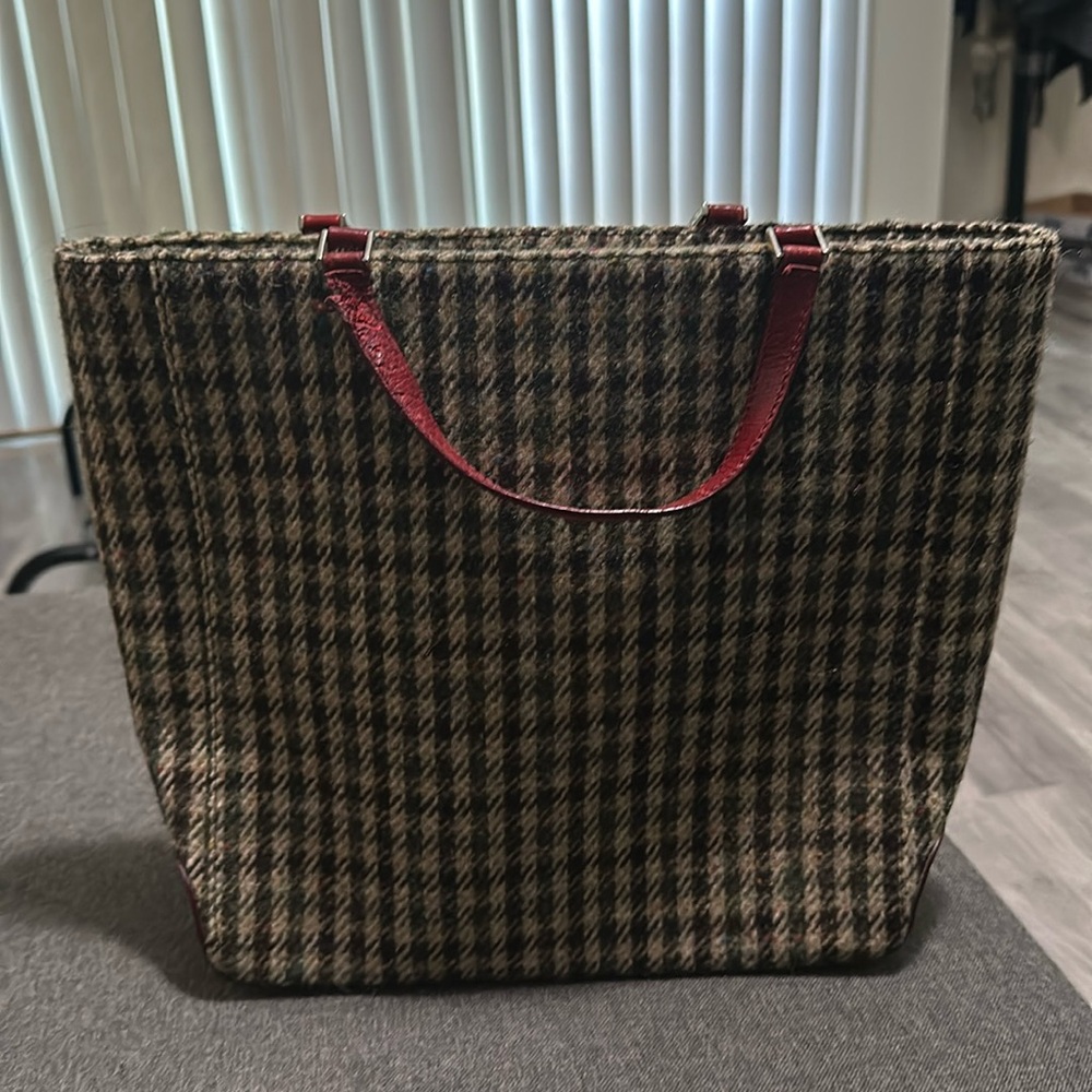 Kate Spade Vintage Houndstooth Tote *Handle Damage*